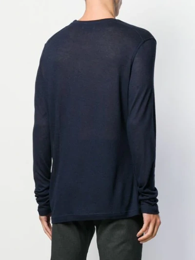 Shop Dondup Lightweight Knit Sweatshirt In 897 Navy