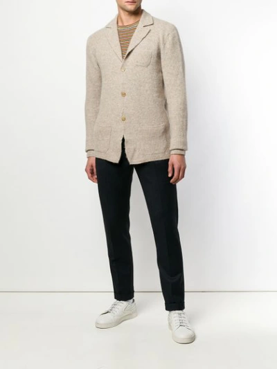 Shop Roberto Collina Classic Fitted Cardigan - Neutrals