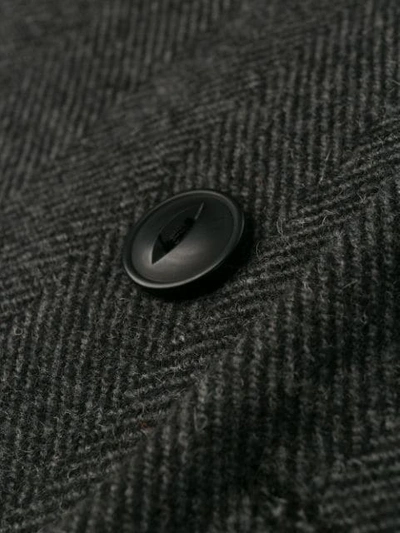 Shop Corelate Buttoned Midi Coat In Grey