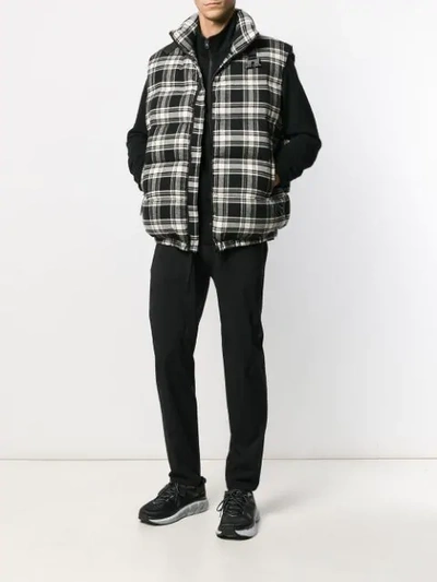 Shop Alyx Checked Gilet In Black