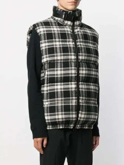 Shop Alyx Checked Gilet In Black