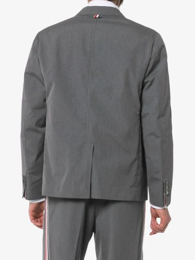 Shop Thom Browne Typewriter Cloth Sack Sport Blazer In Grey