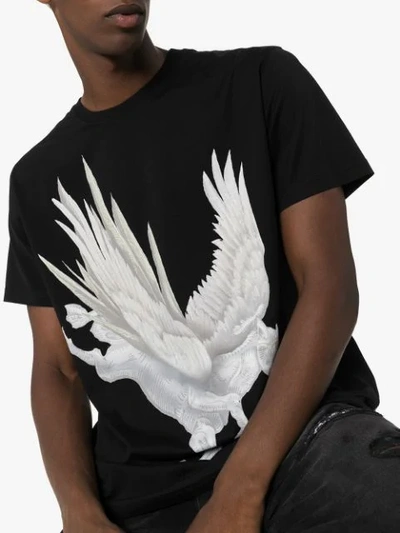 Shop Givenchy Pegasus Print T-shirt  In 001 Black