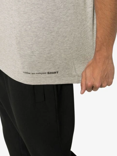 Shop Comme Des Garçons Shirt Logo Print T-shirt In Grey
