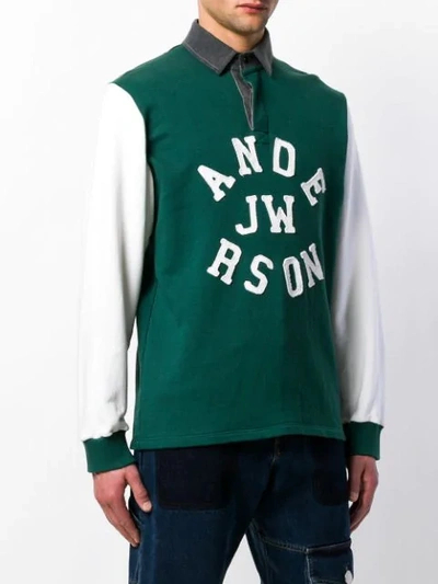 Jw Anderson Rugby Long Sleeve Polo In Green | ModeSens