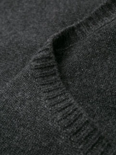 Shop Bottega Veneta Cut Out Detailed Jumper In 1100 Dark Grey