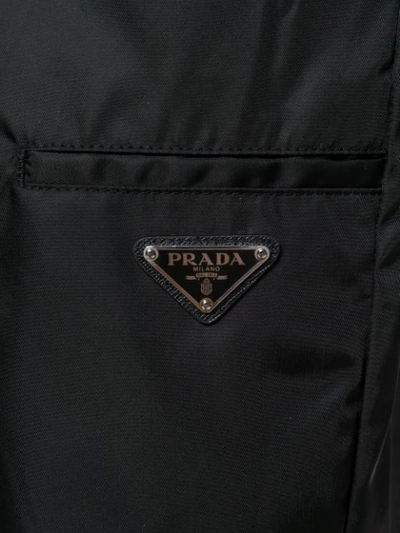 Shop Prada High-waist Bermuda Shorts - Black