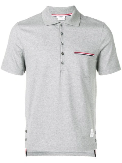 Shop Thom Browne Chest Pocket Polo Shirt In 灰色