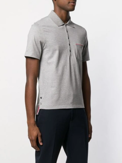 Shop Thom Browne Chest Pocket Polo Shirt In 灰色