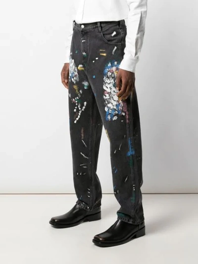 Shop Simon Miller Paint Splatter Detail Jeans In Black