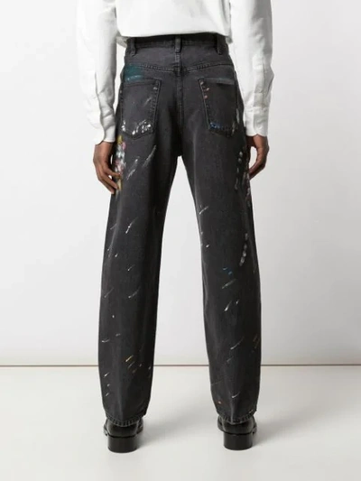 Shop Simon Miller Paint Splatter Detail Jeans In Black