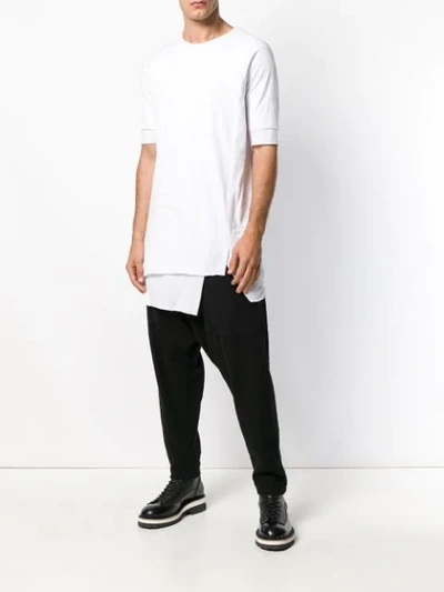 Shop Army Of Me Layered Long T-shirt - White