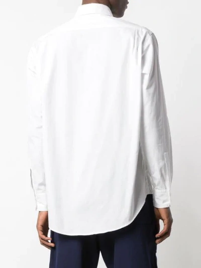 Shop Yohji Yamamoto Front Pleats Shirt In White