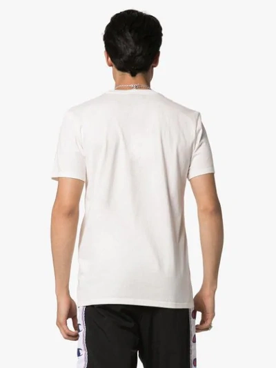 Shop Maison Kitsuné Embroidered T In White