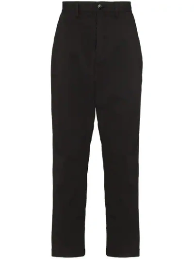 Shop Stone Island Shadow Project Side Pocket Chinos In Black