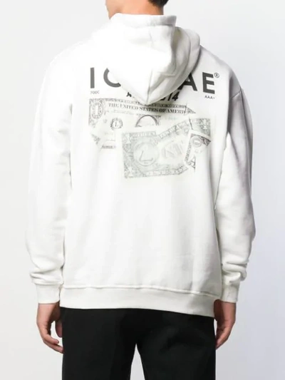 Shop Icosae Logo Print Hoodie In White