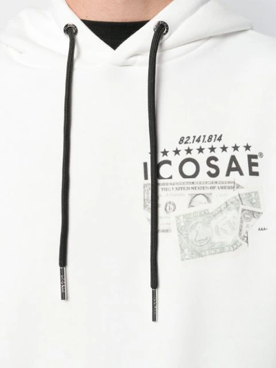 Shop Icosae Logo Print Hoodie In White