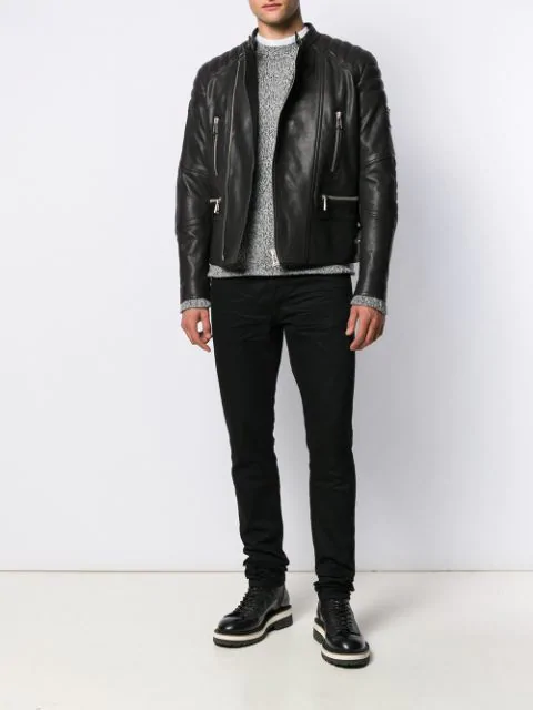 Belstaff Sidney Polished Leather Jacket In 90000 Black | ModeSens