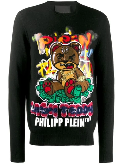 Shop Philipp Plein Teddy Bear Jumper In Black