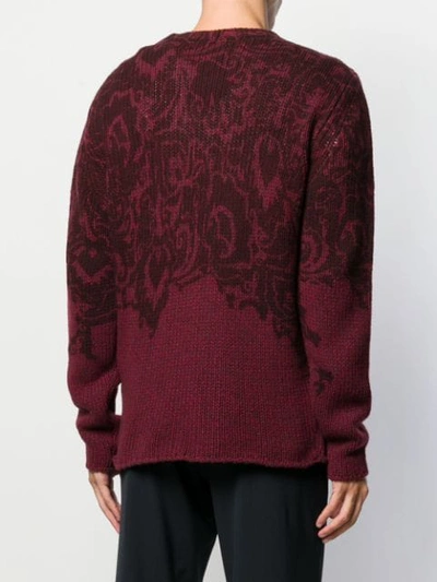 Shop Etro Knitted Wool Jumper In Red