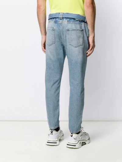 OFF-WHITE STRAIGHT-LEG JEANS - 蓝色