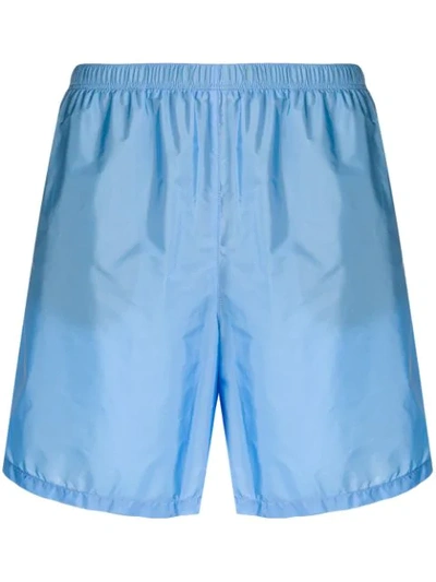 Shop Prada Swim Shorts In Blue