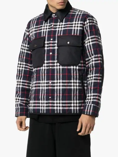 Shop Burberry Vintage Check Shirt Jacket In Multicolour