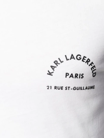 Shop Karl Lagerfeld Rue St Guillaume T-shirt In White