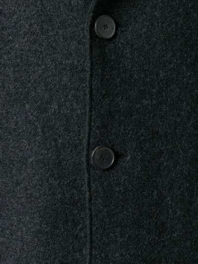 Shop Harris Wharf London Mid-length Single Breasted Coat - Black