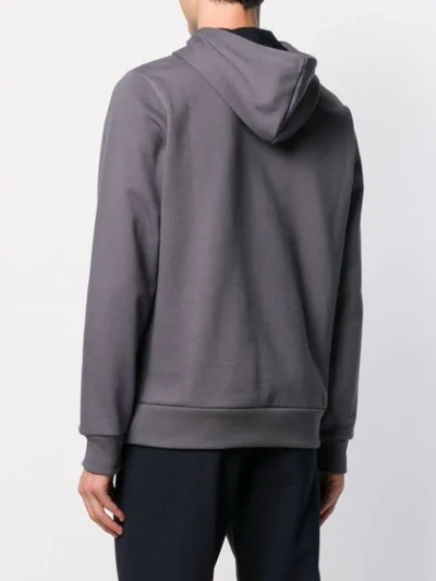 Shop Ps By Paul Smith Embroidered Logo Hoodie In Grey