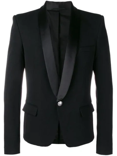 Shop Balmain Tuxedo Blazer - Black