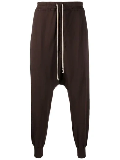 Shop Rick Owens Drkshdw Drop-crotch Drawstring Trousers In Brown