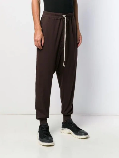 Shop Rick Owens Drkshdw Drop-crotch Drawstring Trousers In Brown
