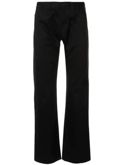 Shop Junya Watanabe Straight Leg Trousers In Black