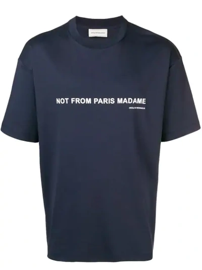 Shop Drôle De Monsieur Slogan T-shirt - Blue