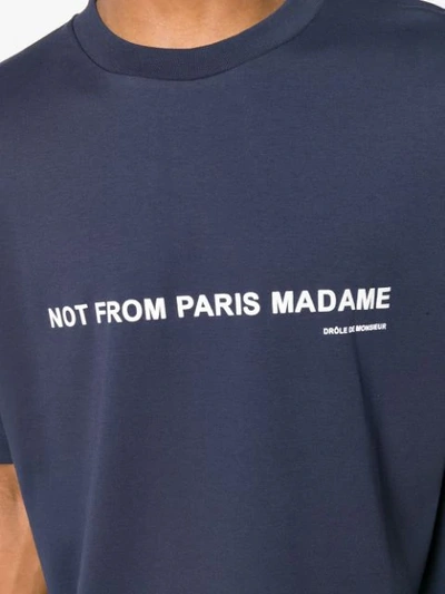 Shop Drôle De Monsieur Slogan T-shirt - Blue