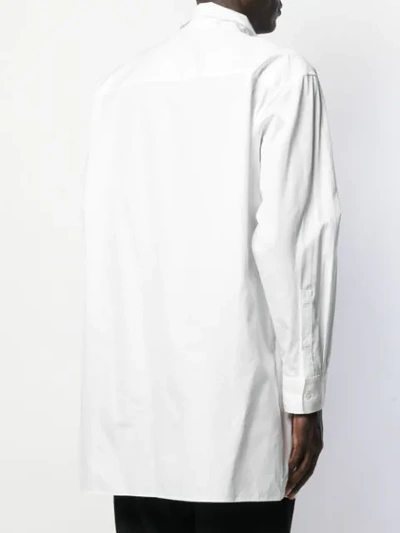 Shop Yohji Yamamoto Oversized Asymmetric Shirt In White