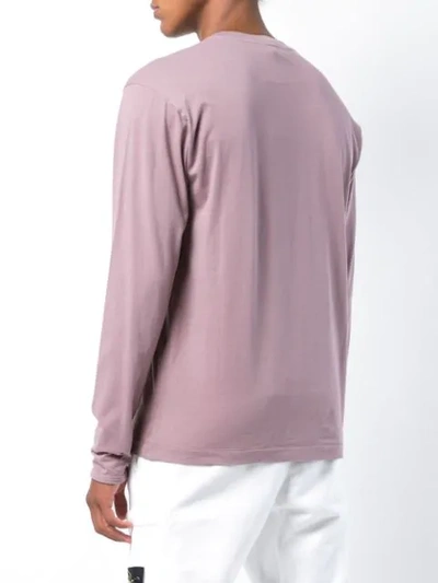 Shop Stone Island Long Sleeve T-shirt - Pink