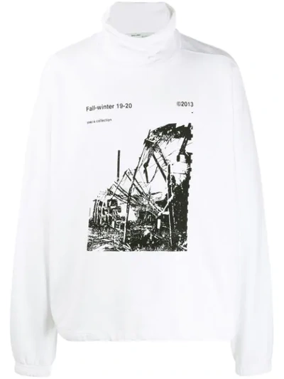 Shop Off-white Ruined Factory Sweatshirt In White