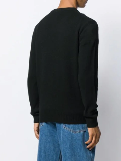 Shop Kenzo Tiger Embroidered Sweater In Black
