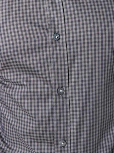 Shop Z Zegna Gingham Check Shirt - Grey