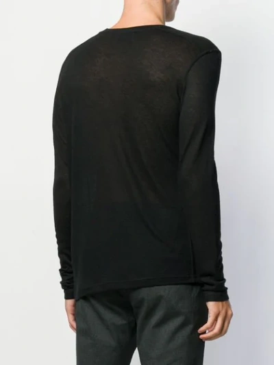 Shop Dondup Slim-fit Knit Sweatshirt In Black