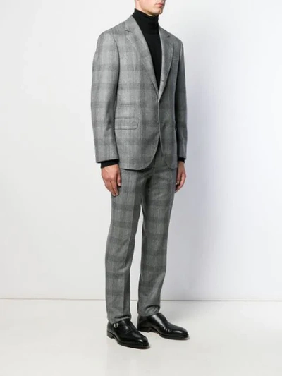 Shop Brunello Cucinelli Check Print Suit In C001