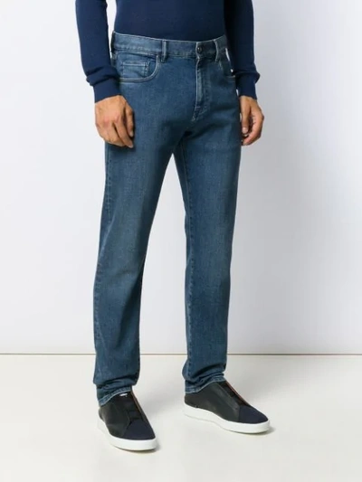 Shop Ermenegildo Zegna Slim Fit Jeans In Blue
