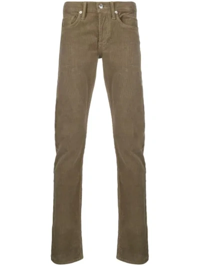 Shop Tom Ford Slim Corduroy Trousers - Brown