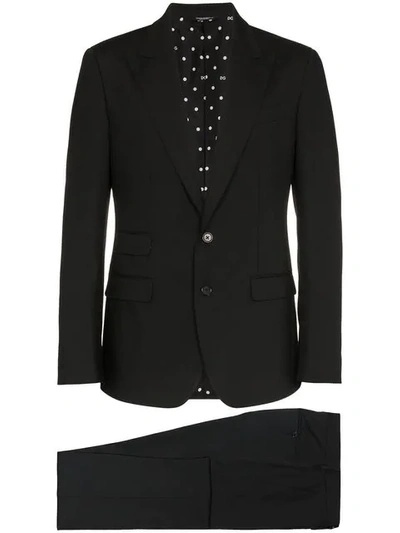 Shop Dolce & Gabbana Silk Dinner Suit - Black