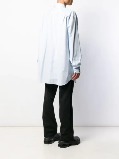 Shop Raf Simons Oversized Shirt In Blue