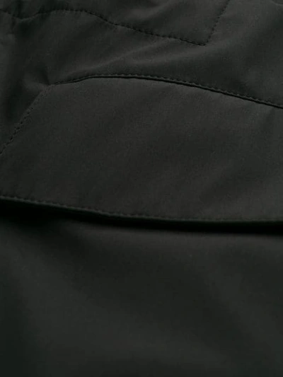 Shop Canali Lightweight Hooded Jacket In Black