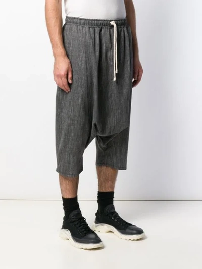 Shop Alchemy Drawstring Cropped Trousers In Grey