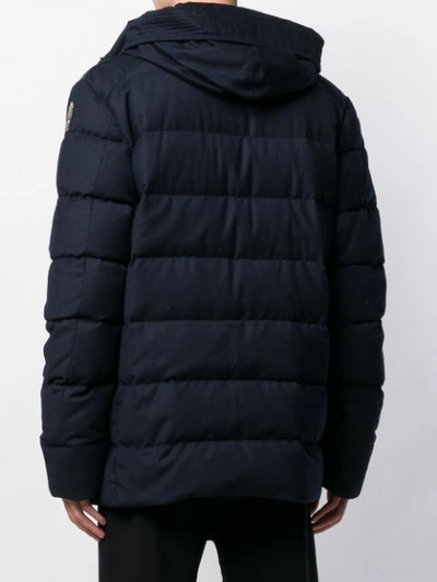 Shop Parajumpers Hooded Padded Jacket - Blue